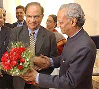 New Chief Election Commissioner T.S. Krishna Murthy (left) with new Election Commissioner N. Gopalaswami at Nirvachan Sadan