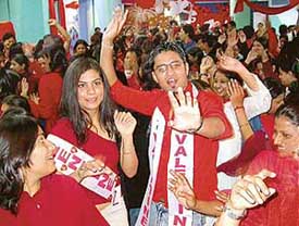 Students speak out at a pre-Valentine bash at NIFD, Sector-8