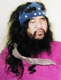 Former leader of the Aum shinrikyo cult Shoko Asahara is seen shortly after being arrested in Kamikuishiki town in this file photo.