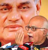 Deputy Prime Minister L.K. Advani addresses a Press conference in New Delhi