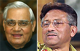 Atal Bihari Vajpayee and Pervez Musharraf
