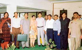 Members of a Pakistan delegation in Ludhiana on Monday