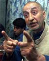 Abdul Gani Bhat, spokesman of the All-Party Hurriyat Conference, addresses a news conference in Srinagar on Wednesday.
