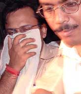 Sandip Garg, a Haryana cadre IAS officer, being taken away by a CBI official