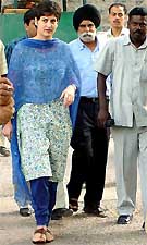Priyanka Vadra comes out after meeting Chief Election Commissioner T.S. Krishna Murthy in New Delhi on Monday. 