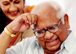 Pro tem Speaker Somnath Chatterjee shares a light moment with Brinda Karat during a felicitation ceremony of newly-elected Left MPs in New Delhi on Thursday.