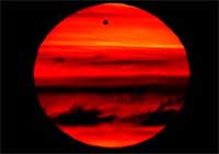 Venus passes across the front of the Sun as viewed from Mount White, near Sydney, on Tuesday