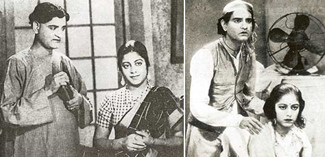 Kanan Bala with K.L. Saigal in and Lagan (right) Street Singer