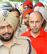 Maninder Pal Singh Kohli, prime suspect in the alleged rape and murder of British teenager Hannah Foster being produced at a Kharar court on Wednesday. 