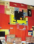 A file photo of the tapestry hanging from a wall of the courtroom of the Punjab and Haryana High Court Chief Justice before it was removed.