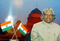 President A.P.J. Abdul Kalam addresses the nation on the eve of Independence Day at Rashtrapati Bhavan in New Delhi, on Saturday. 