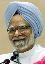 Prime Minister Manmohan Singh addresses a press conference in New Delhi on Saturday.