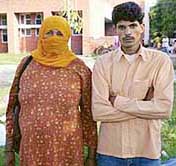 Rampal and his mother Moorti at PGIMS, Rohtak, on Saturday.