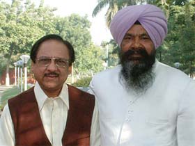 Ghazal maestro Ghulam Ali and Bhai Nirmal Singh, who will bring out a joint album of shabad kirtan