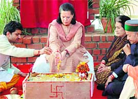 The Apostatess participating in the Hindu ritual of Bhoomi Poojan or Earth Worship