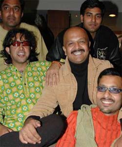 Members of the Aryan music band who are in Jalandhar to perform are all smiles