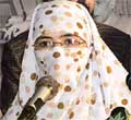 A Pakistani student speaking to Indian journalists. 