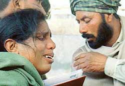 The grieving parents of two teenaged sisters - Sarbjit Kaur and Kiranjit Kaur - who died in a road accident which claimed 15 lives on the Chandigarh-Ludhiana highway in Paulomajra village of Fatehgarh Sahib district on Monday. 