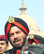 The new Chief of Army Staff, Gen Joginder Singh, speaks to newspersons