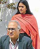 Himanshi and her father, Dr G.C. Chaturvedi.