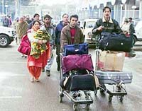 As many as 120 passengers of an Alliance Air plane had a miraculous escape as the Jammu-Leh flight (IC-7425) was grounded at Jammu airport on Saturday.