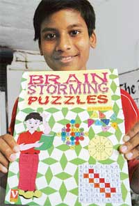 13-year-old Tushar Gupta’s book, ‘Brain Storming Puzzles’, was released by Sister Maria Lena, Principal, Sacred Heart Convent Senior Secondary School in Ludhiana