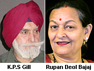 K.P.S. Gill and Rupan Deol Bajaj
