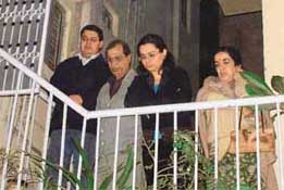 Relatives of Prof M.C. Puri, who died in an attack on the IIS campus in Bangalore, at his residence in New Delhi.