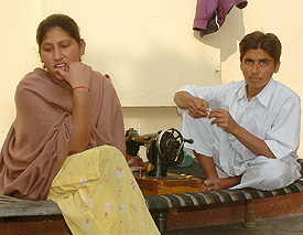 Inderjit Kaur (left) and Palwinder Kaur, who have decided to live together at Shakri village, Tarn Taran.