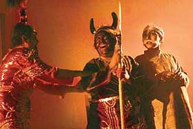Students of Dev Samaj College, Ferozepore, present a play ‘Yamlok’ during cultural fest Jhankar-2006 at Panjab University