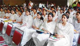 Winners at the 36th annual prize distribution function of Arya College, Ludhiana, on Sunday