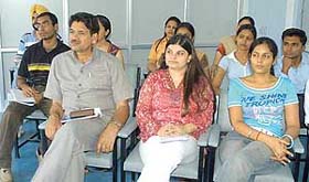 Participants at a journalism Workshop in Punjab University