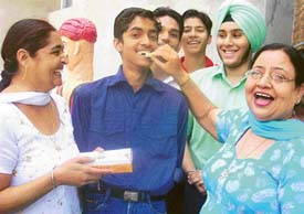 Randeep Singh of Gian Jyoti Public School, who topped in Mohali with 94.4 per cent marks.