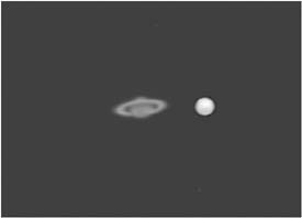 Saturn and Mars following the conjunction on Sunday