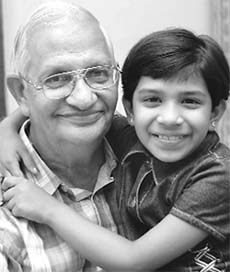 Anukriti with her grandfather