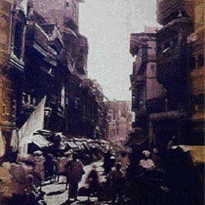 A bazar scene, Lahore, 1920