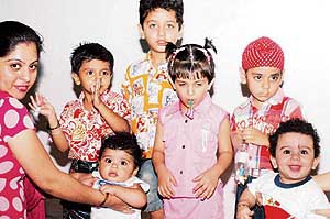 Children at the baby show organised in Little Leaders Playway and Nursery School, Ludhiana, on Sunday.