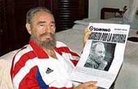 A picture released by the Cuban newspaper Juventud Rebelde on August 13 shows Cuban leader Fidel Castro after his gasterointestinal surgery