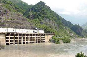 The electricity generation in the 990-MW Dehar power house was stopped as the water of the Sutlej submerged three of its floors