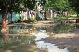 With no metalled roads inside Jalandhar Police Lines movement around the residential quarters is very difficult.