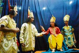 A scene from the Ramlila of Sector 28, Chandigarh, on Friday.