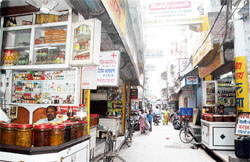 MASTER OF SPICES: A view of the Patiala street famous for its tasty pickles