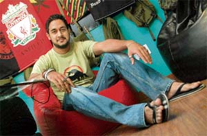 Karan Sharma gets ready for the ‘shots’.