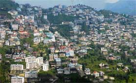 A view of the concretised Sanjauli area.
