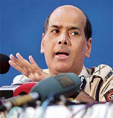Police Commissioner A.N. Roy at a Press conference in Mumbai