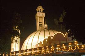 The mosque in Sector 20, Chandigarh, decked up for Id-ul-Fitr.