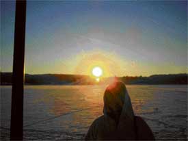 Many visitors flock to the lakes in Syracuse to watch the sunset