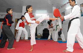 Young girls of Himachal are not behind their male counterparts when it comes to practising martial arts.