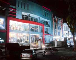 A shopping mall on the Mall Road in Amritsar.