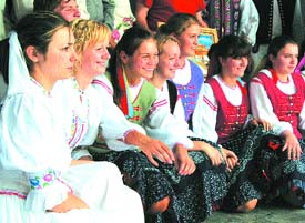 Dancers from Poland and Bulgaria at Khalsa Public School